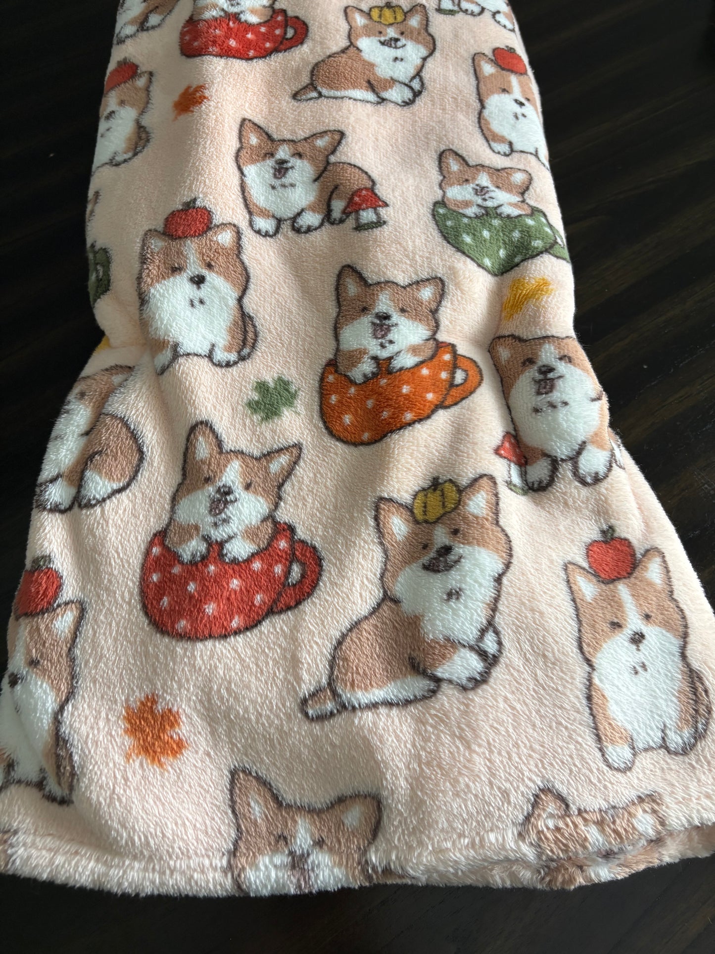 Corgi Tea Party & Boho Vibes ~ Throw Blanket