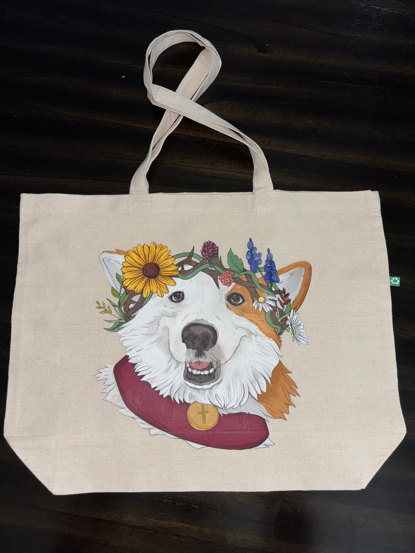Holy Corg Royal Joy ~ Oversized Tote