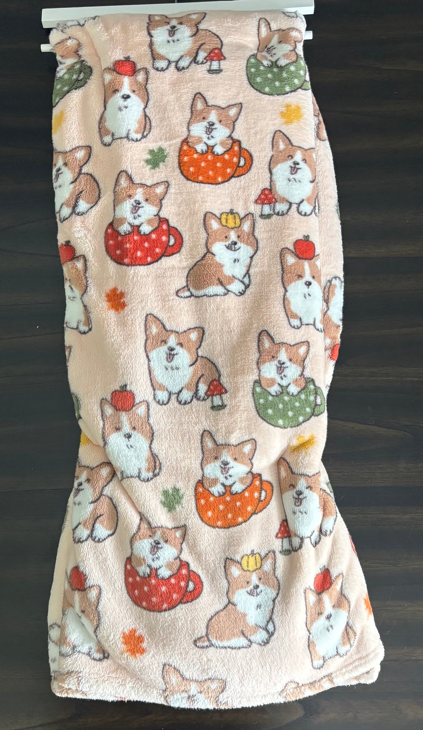Corgi Tea Party & Boho Vibes ~ Throw Blanket