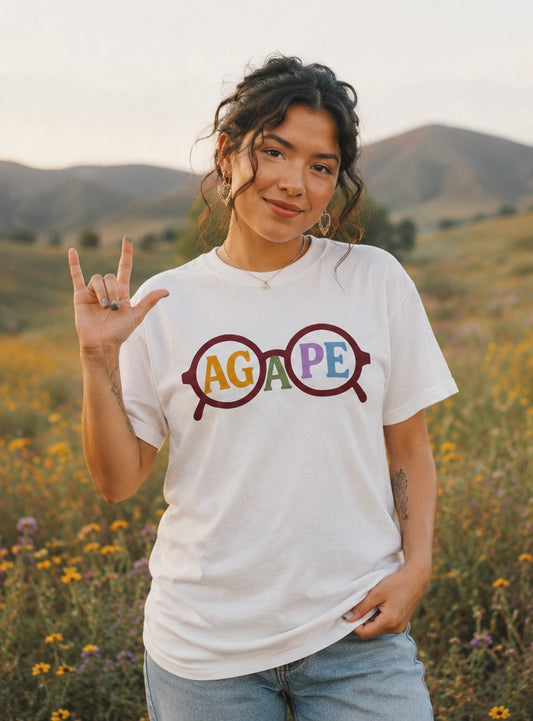 Agape Lens ~ Vintage White Tee