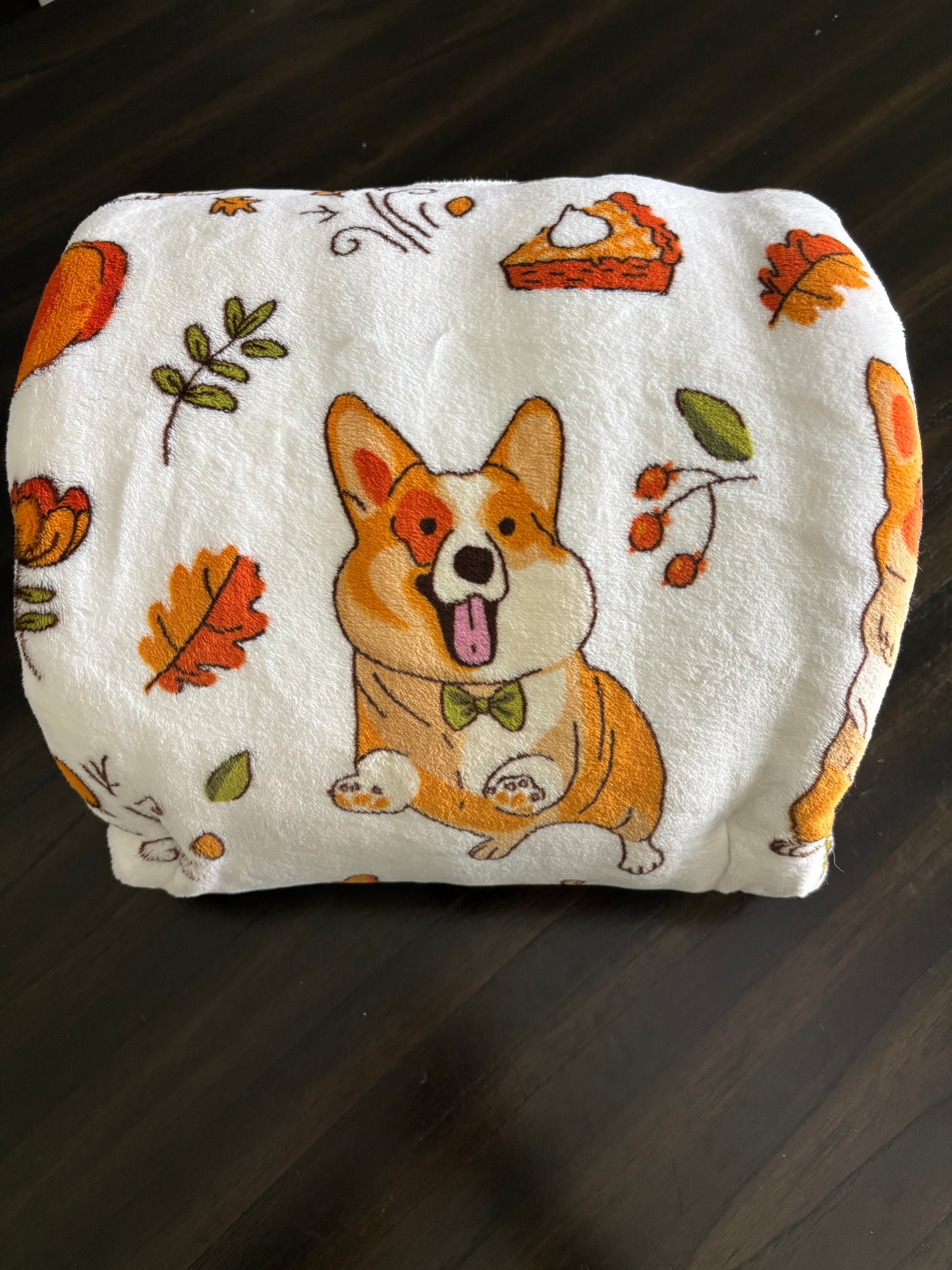 Pumpkin Spice & Corgi Vibes ~ Throw Blanket