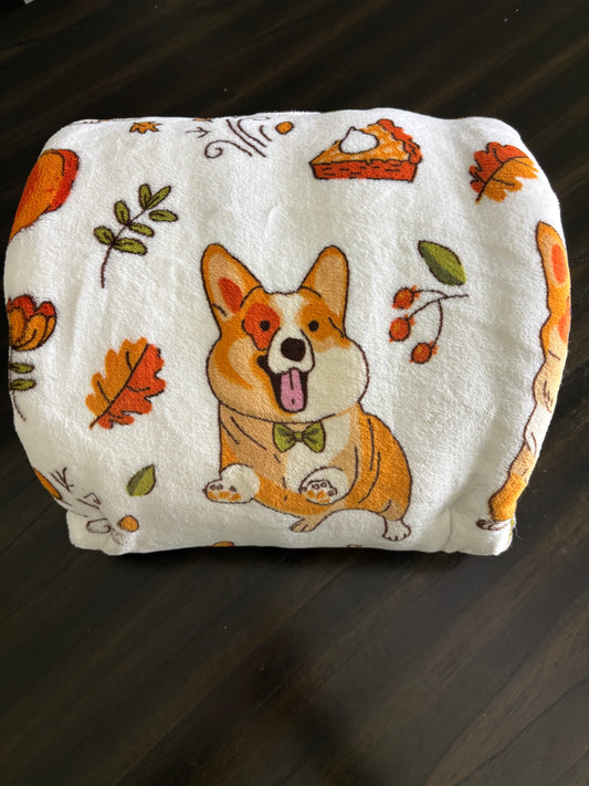 Pumpkin Spice & Corgi Vibes ~ Throw Blanket