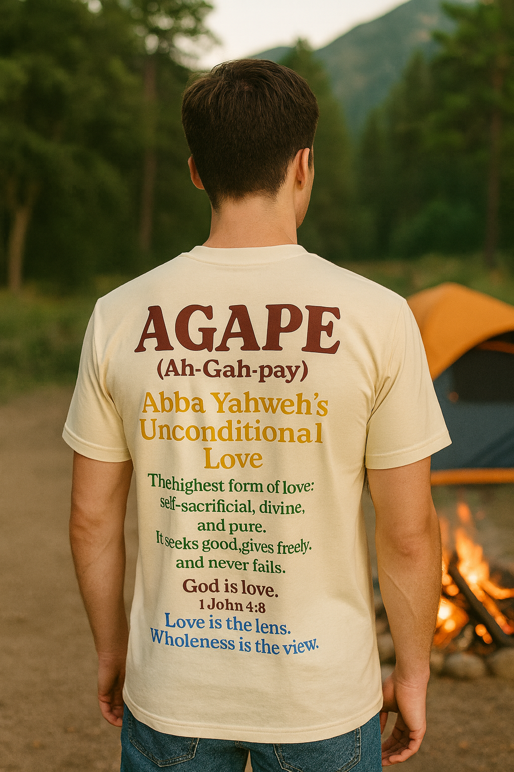 Agape Lens ~ Vintage Ivory Tee