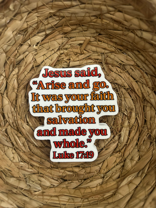 Luke 17:19 Sticker