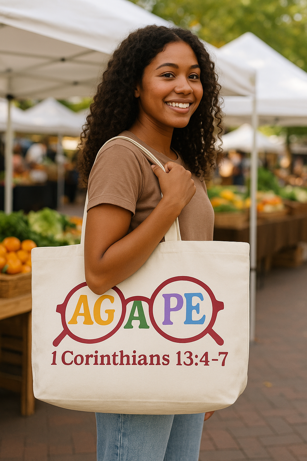 Agape Lens ~ Oversized Tote
