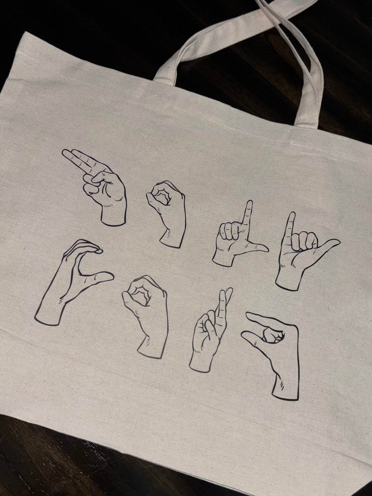 ASL Love from Rory's Heart ~ Oversized Tote