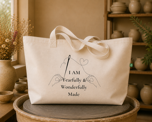Psalm 139:13-14 ~ Oversized Tote