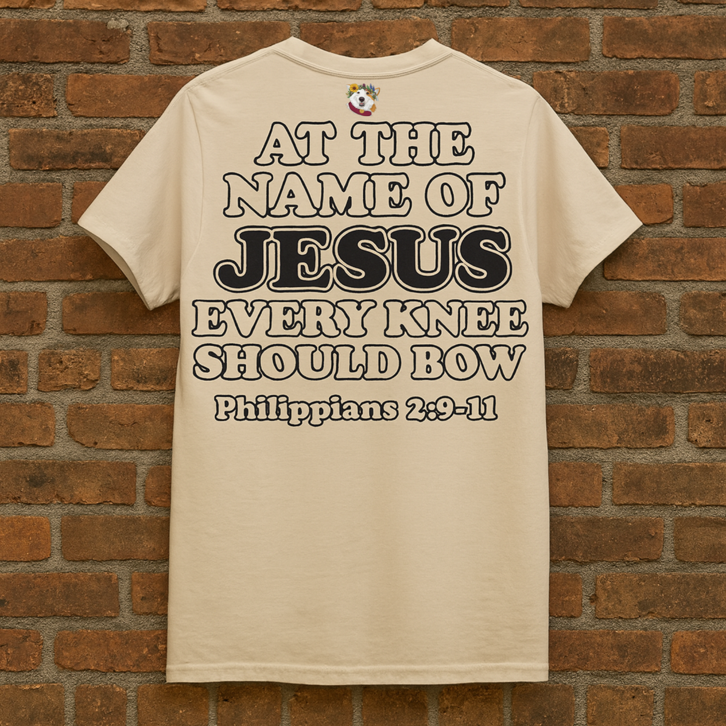 Jesus Scrabble Cross ~ Ivory Tee