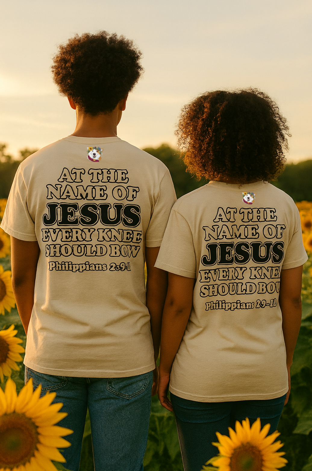 Jesus Scrabble Cross ~ Ivory Tee